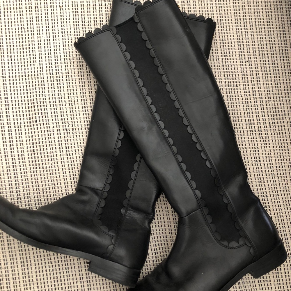 KATE SPADE SCALLOPED RIDING BOOT